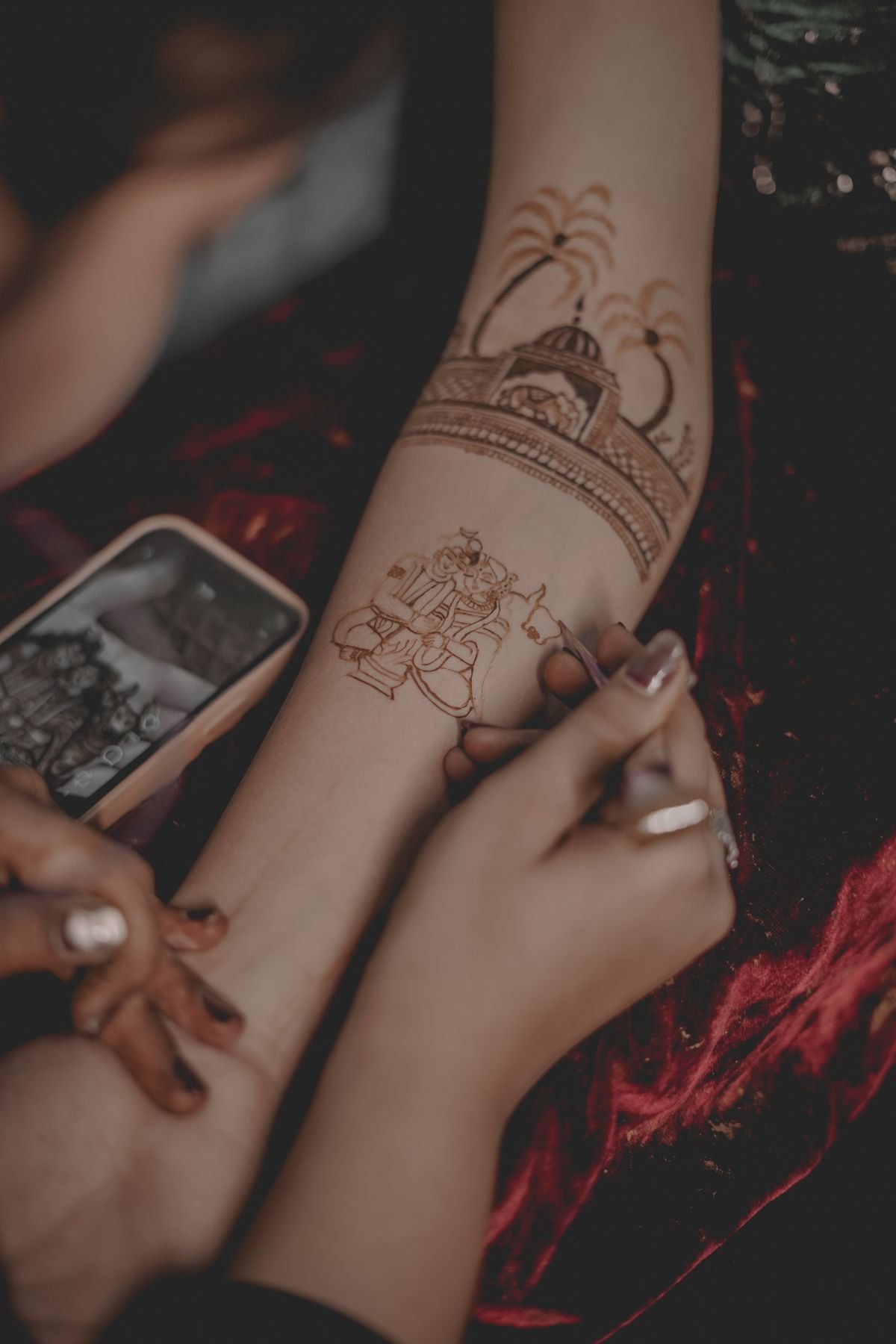 Indian traditional mehndi design